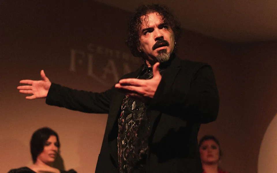 A flamenco dancer performing at Centro Cultural Flamenco
