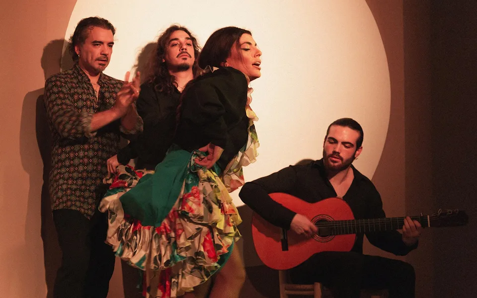 A singer, dancer and guitarist at Centro Cultural Flamenco