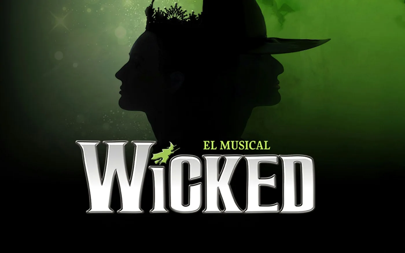 Wicked Madrid promotional artwork showing the profiles of the two witches